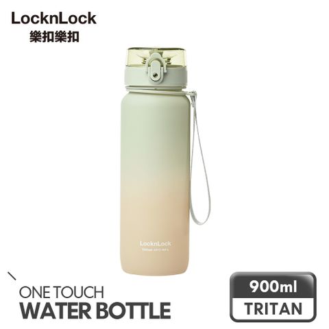 LocknLock 樂扣樂扣 夢幻漸層Tritan水壺/900ml/青綠小雛菊