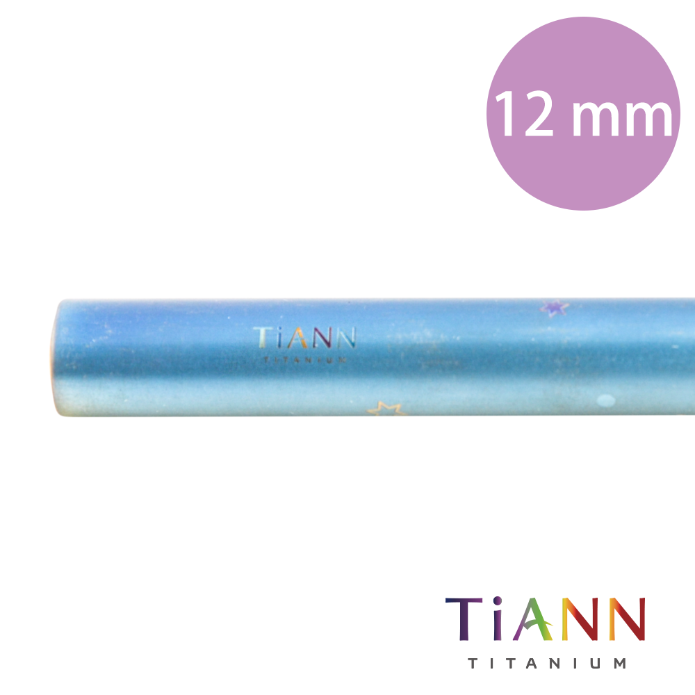 TiANN 鈦安 【 純鈦餐具】純鈦吸管 斜口 粗吸管 (12mm) 單隻 雪花款