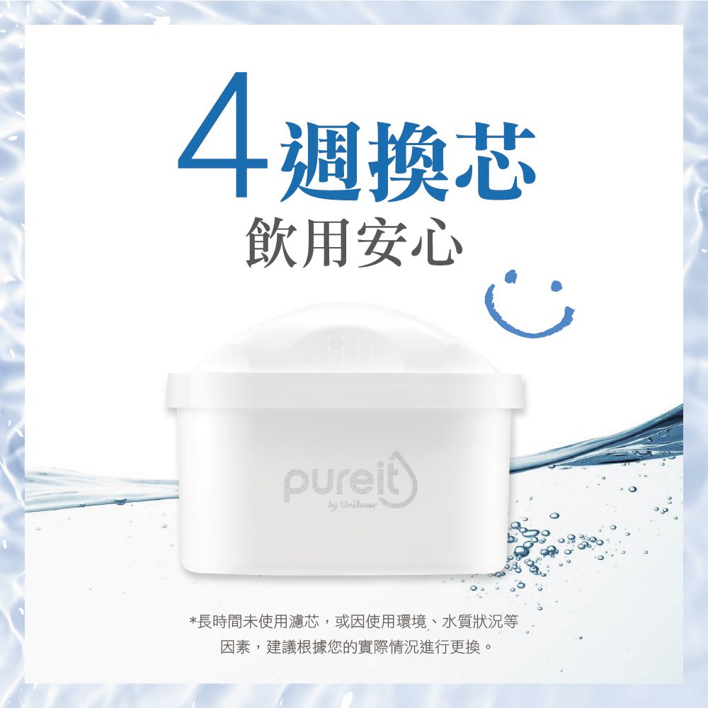 unilever 聯合利華  Pureit PX3000即淨濾水壺濾芯x3入組