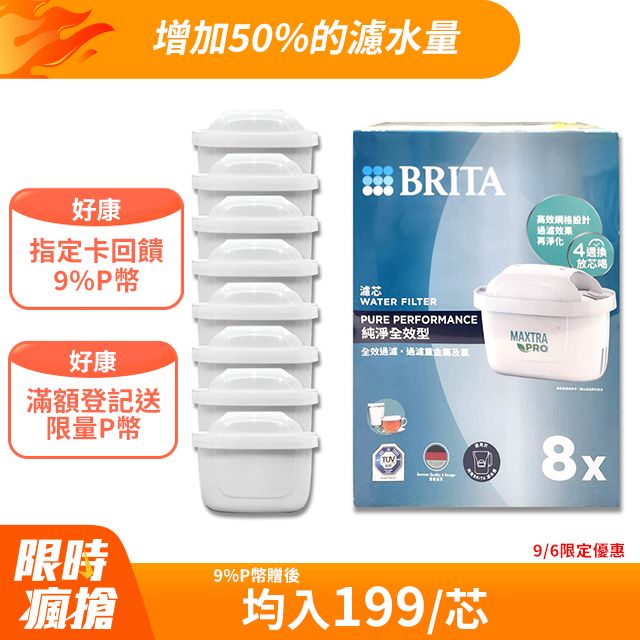 BRITA MAXTRO PRO 純淨全效型濾芯8入組