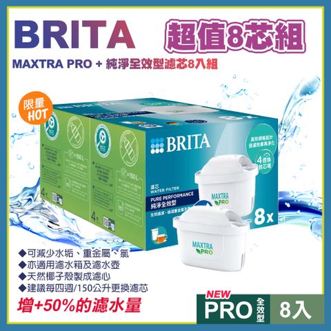 BRITA MAXTRO PRO 純淨全效型濾芯8入組