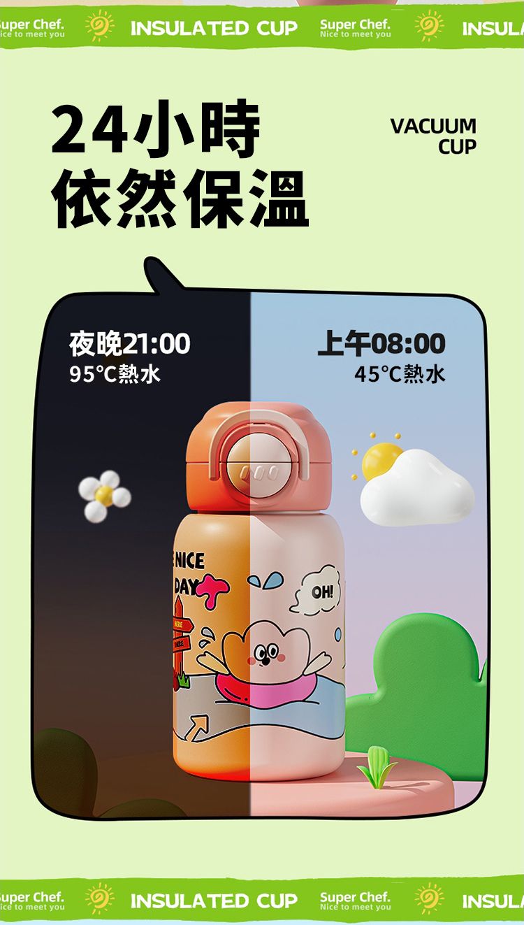 hefice to meet youINSULATED UP ChefNice to meet youINSUL24小時依然保溫VACUUMCUP夜晚21:00上午08:0095C 000NICEOH!45C Super Chef.ice to meet youINSULATED CUPSuper Chef.Nice to meet youINSUL