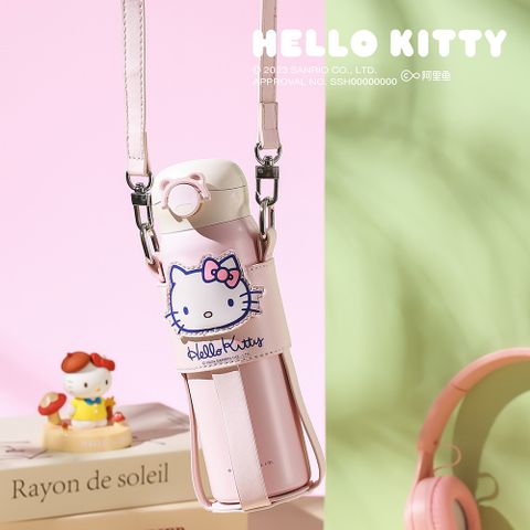 BEDDY BEAR 杯具熊 HELLO KITTY彈跳直飲保溫杯470ml(成人保溫杯 保溫瓶 兒童水壺)