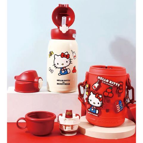 【BEDDY BEAR】 杯具熊 四葉草兒童保溫杯 吃貨kitty 630ml(有趣、卡通、保溫瓶)