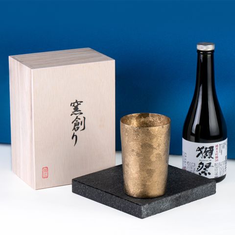 【HORIE】日本製 超輕量雙層純鈦杯 超保冷杯 金款 M 270cc