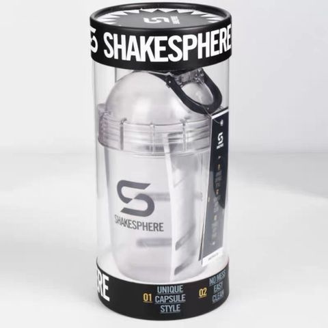 [英國ShakeSphere]Tritan搖搖杯 透明膠囊 可放熱水(乳清搖搖杯、健身水壺、高蛋白搖杯)