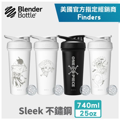 Blender Bottle Strada系列 Sleek OnePiece航海王 不鏽鋼按壓式防漏搖搖杯25oz/740ml(blenderbottle/運動水壺)