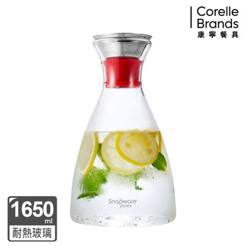 Corelle Brands 康寧餐具 康寧Snapware 淨透曲線耐熱玻璃水壺1650ML