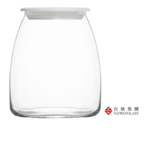 【台灣玻璃】 梯型儲物罐-大 (二入組)