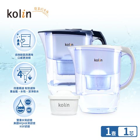 KOLIN 歌林 四重精濾濾水壺 3.8L(含1芯)