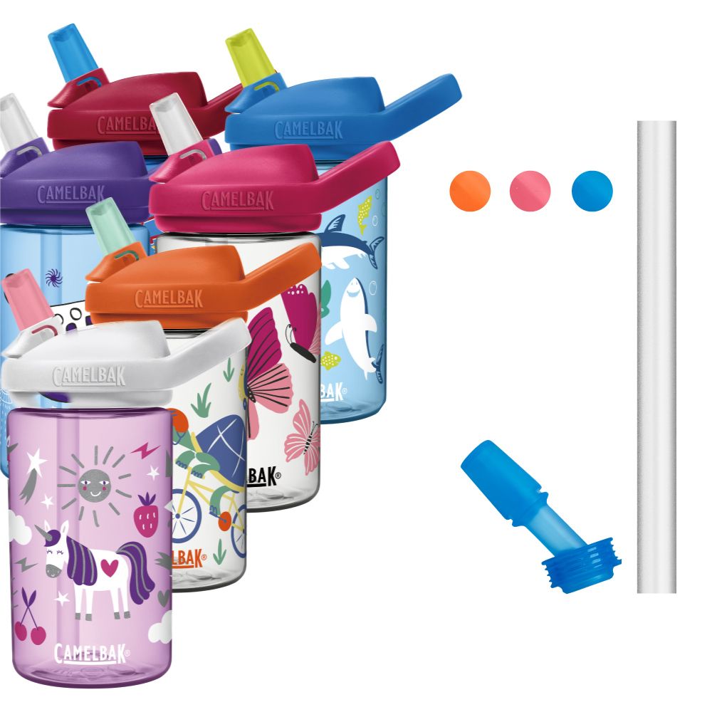 CamelBak  400ml Tritan KIDS 兒童多水吸管水瓶水壺 學習水杯*1+吸管*1+咬嘴*1)