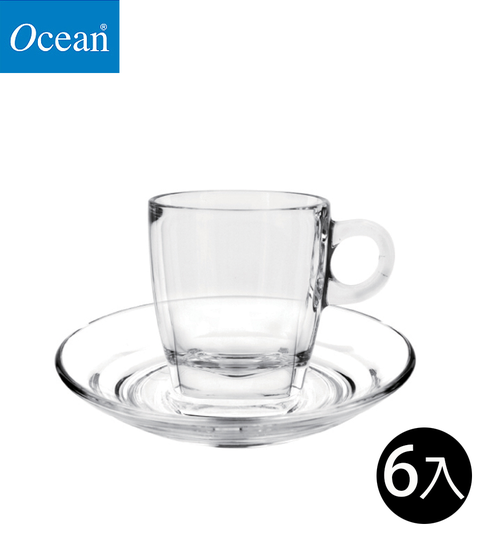 Ocean 可啡卡布奇諾咖啡杯盤組-210ml(6杯+6盤)/6組