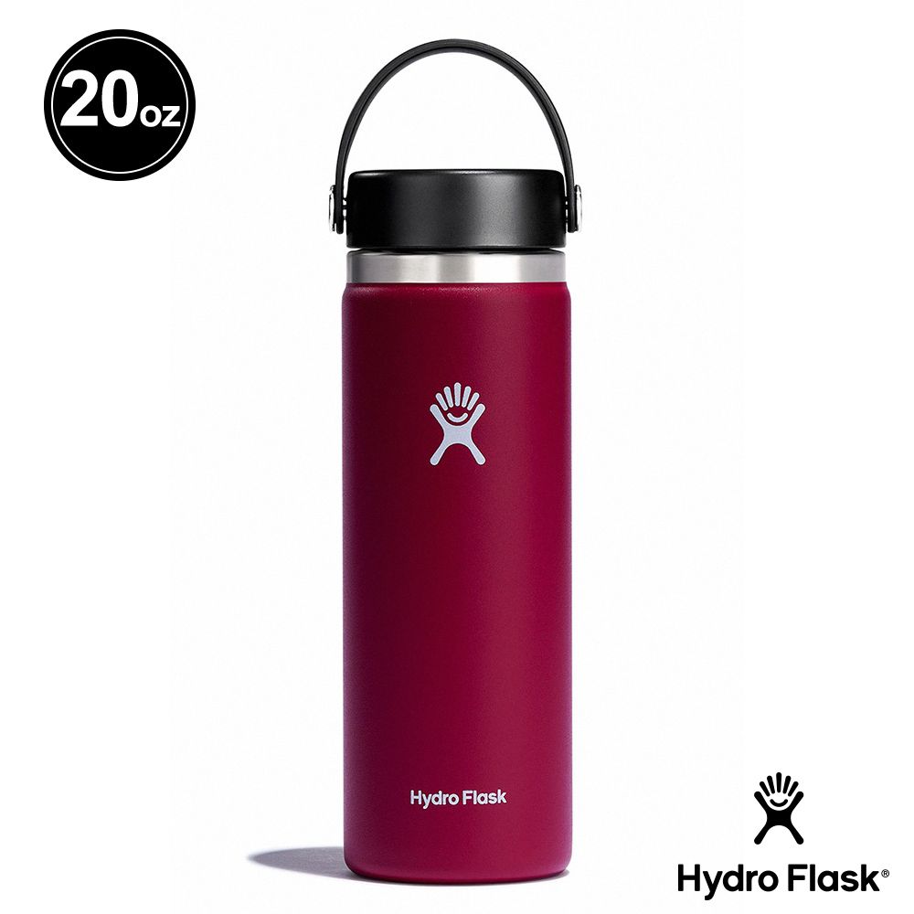 Hydro Flask 寬口霧面20oz/591ml 真空保溫鋼瓶酒紅色- PChome 24h購物