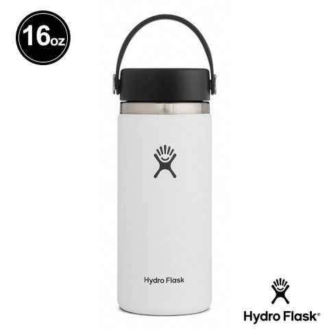 Hydro Flask 寬口 16oz/473ml 真空保溫鋼瓶 經典白