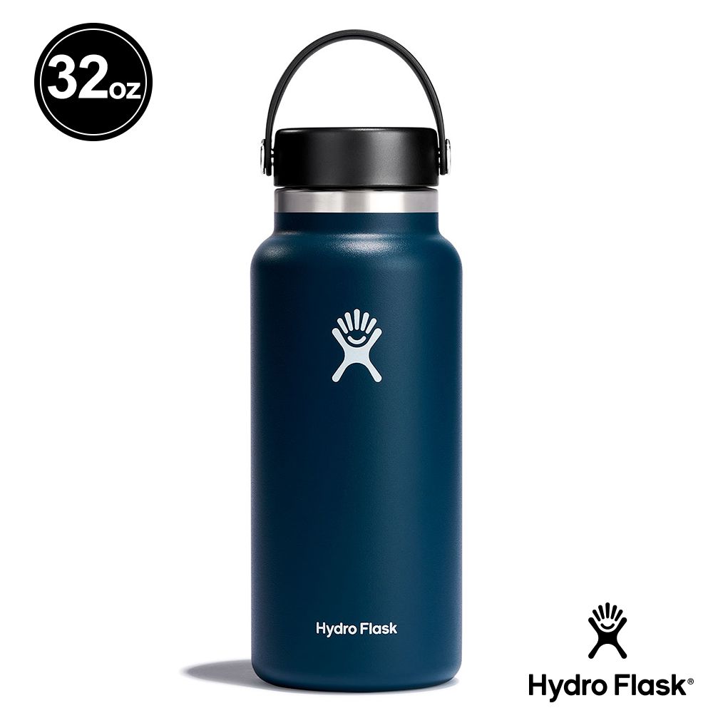 Hydro Flask 32oz/946ml 寬口提環保溫瓶靛藍色- PChome 24h購物