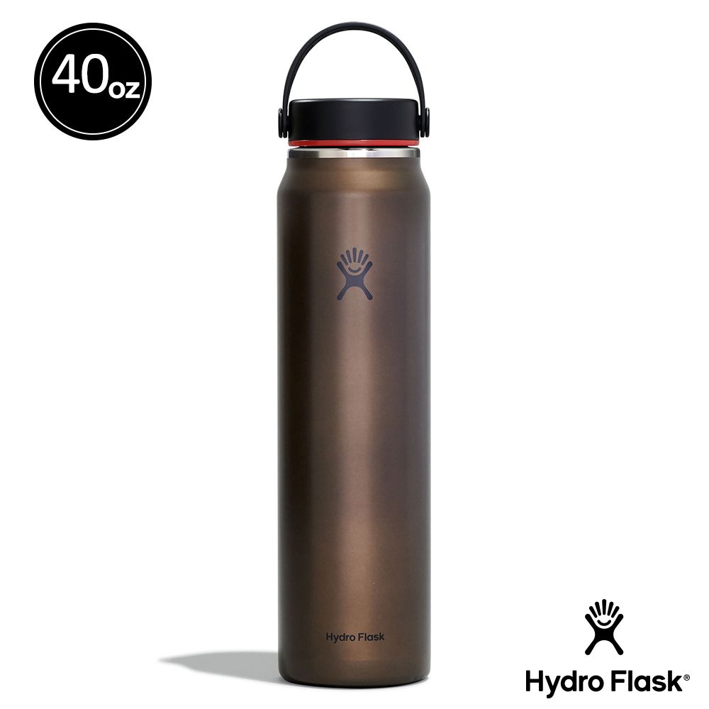 Hydro Flask  40oz/1182ml 輕量寬口提環保溫瓶 曜石黑