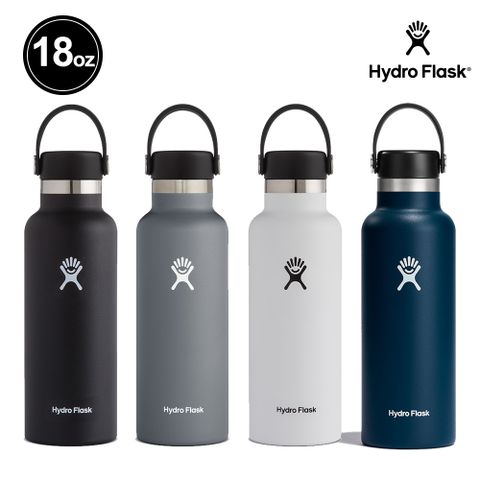 Hydro Flask 18oz/532ml 標準口提環保溫瓶 時尚黑 石板灰 經典白 靛藍色