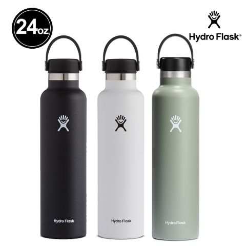 Hydro Flask 24oz/709ml 標準口 提環 保溫瓶 時尚黑 經典白 灰綠