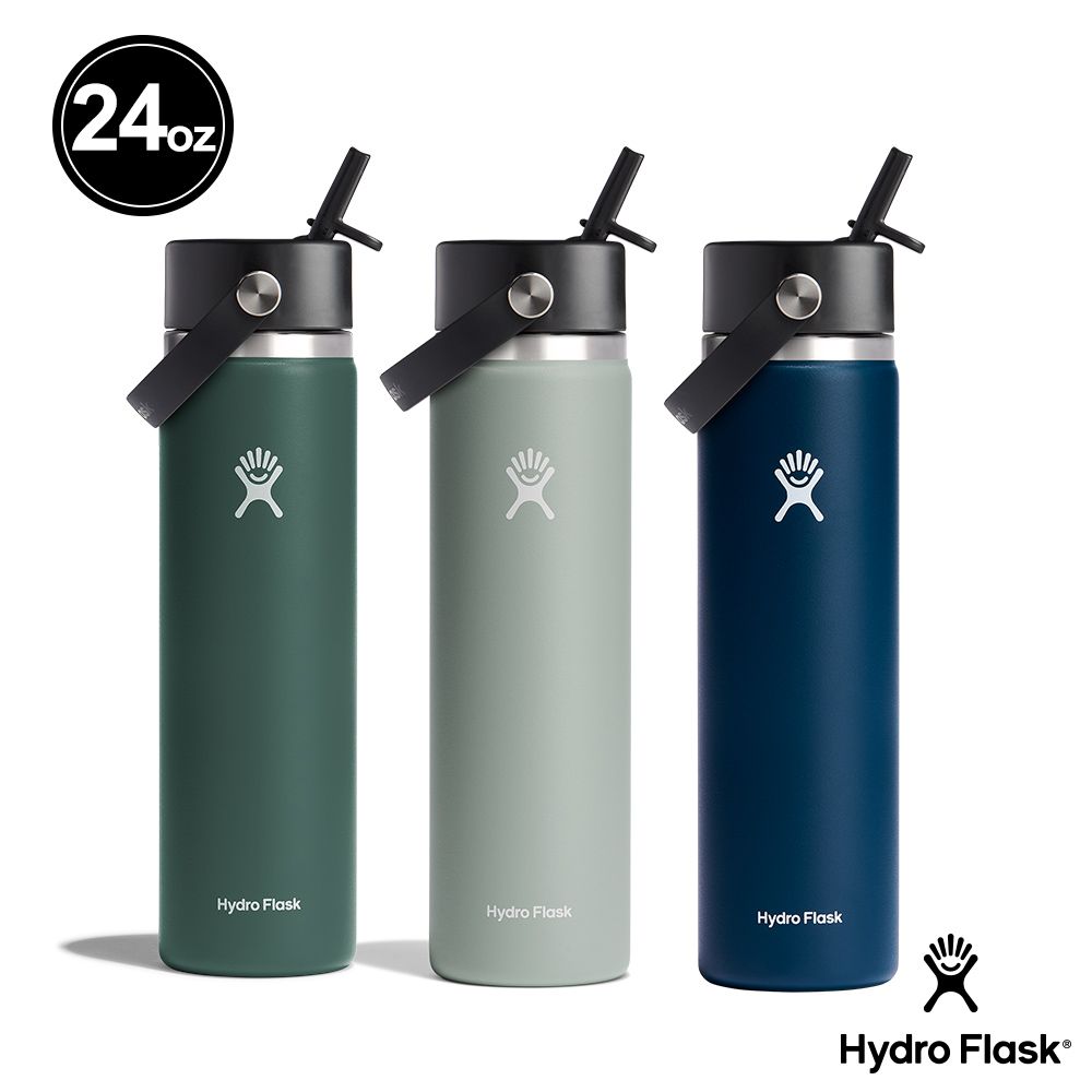 Hydro Flask  24oz/709ml 寬口 吸管 真空 保溫瓶 經典白 燕麥色 櫻花粉