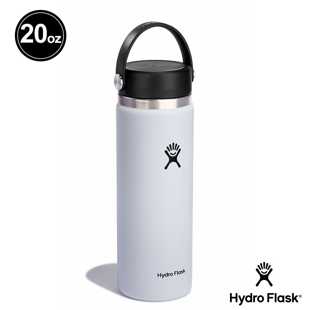 Hydro Flask  20oz/592ml 寬口 提環 保溫瓶 時尚黑 經典白