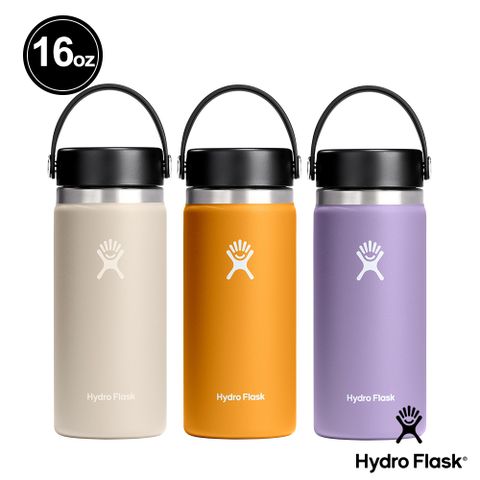 Hydro Flask 16oz 473ml 寬口 提環 保溫瓶 燕麥色/化石棕/月影紫