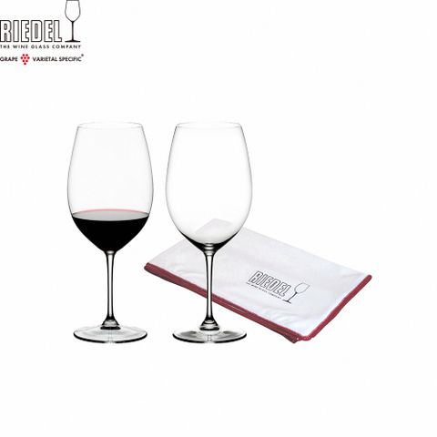 【Riedel】Vinum Cabernet 紅酒杯超值限量組-送價值$780擦拭布1只_610ml