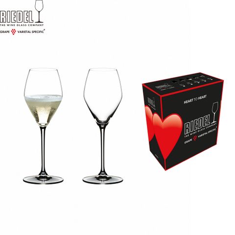 RIEDEL 酒杯之王 Heart to Heart Champagne 香檳杯-2入_305ml