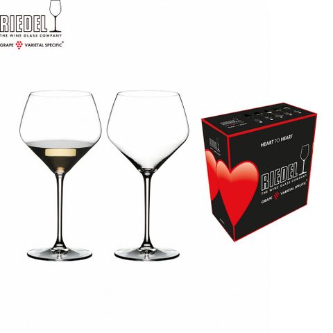 RIEDEL 酒杯之王 Heart to Heart Oaked Chardonnay 橡木桶夏多內白酒杯-2入_670ml