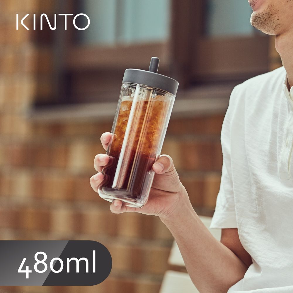 KINTO  / TO GO BOTTLE 雙層隨手瓶480ml-夜語灰