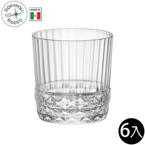 Bormioli Rocco 美式復古雕紋無鉛水晶威士忌杯-380ml/6入