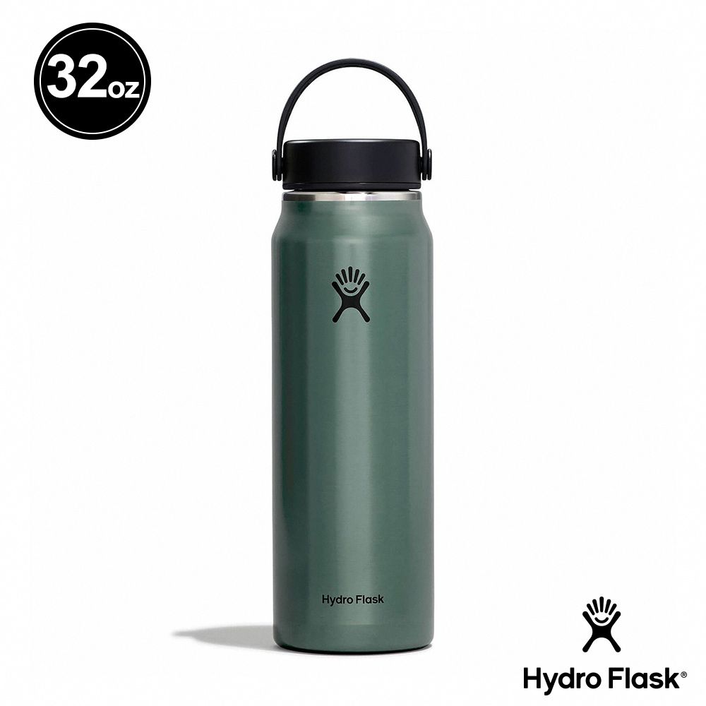 Hydro Flask  32oz/946ml 輕量 寬口 提環 保溫瓶 曜石黑/珊瑚橘/龍紋綠