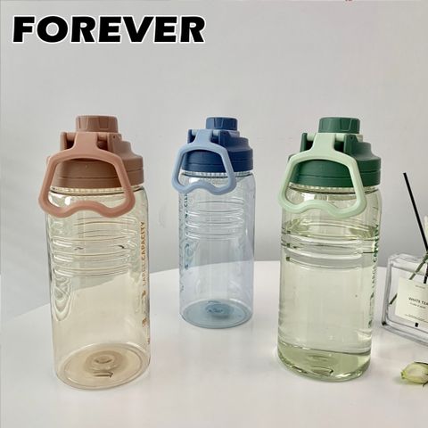 (買一送一)【日本FOREVER】可提式大容量攜帶運動水壺1500ml