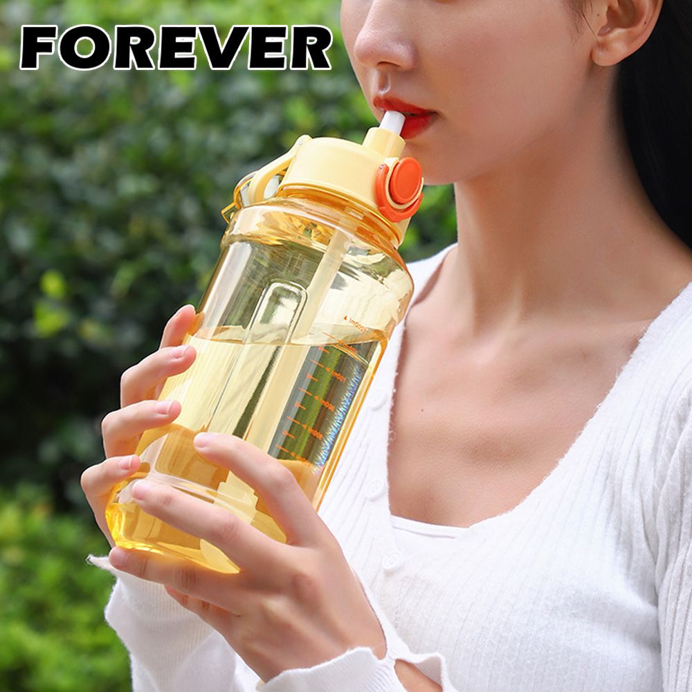 FOREVER 鋒愛華 (買一送一)【日本】彈蓋式吸管運動水壺胖胖款850ML 3色可選