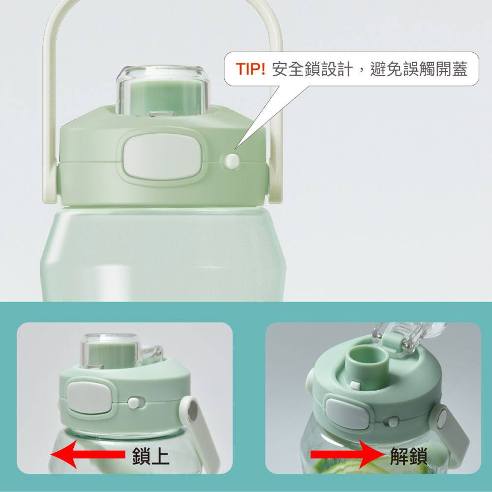 LocknLock 樂扣樂扣 手提彈蓋流線水壺1000ml(兩色任選)