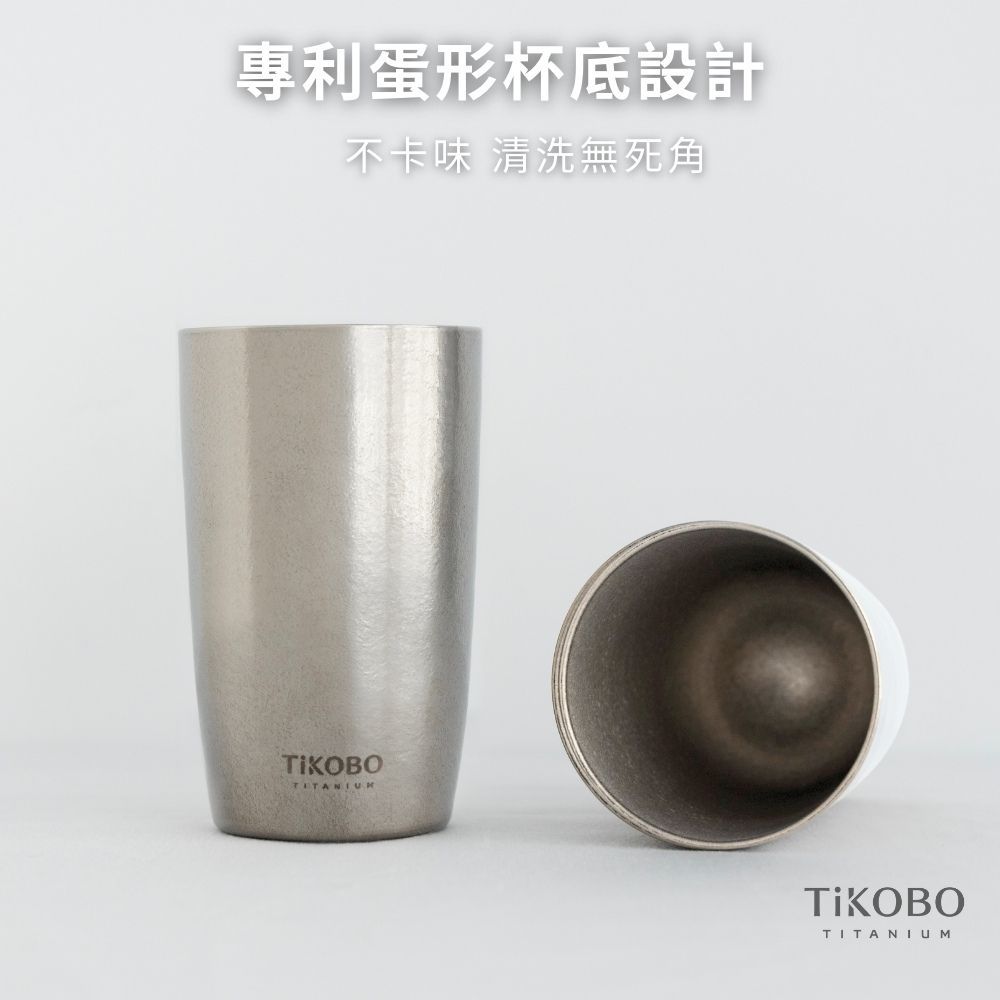 TiKOBO 鈦工坊 純鈦雙層真空蛋形杯 480ml(多色可選)-咖啡杯.飲料杯.環保杯.冰霸杯.保溫杯.茶杯.酒杯.水杯.鈦杯