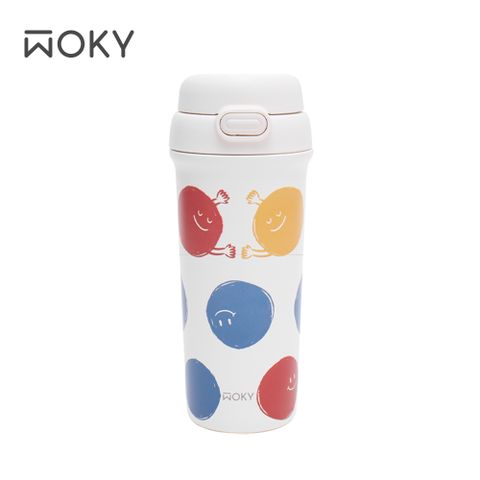 WOKY 沃廚 hahababy All-P輕芯鈦瓷雙飲保溫杯500ml