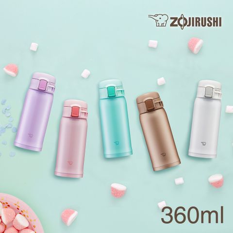 ZOJIRUSHI 象印 超輕量彈蓋式不銹鋼真空保溫保冷杯-360ml(SM-SR36E)