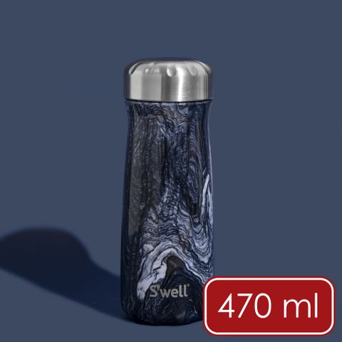 S'well 美國 Traveler不鏽鋼保溫瓶(浪濤石紋470ml) / 保溫杯 保冷保冰杯 水壺 環保杯 便攜杯 咖啡杯 隨行杯