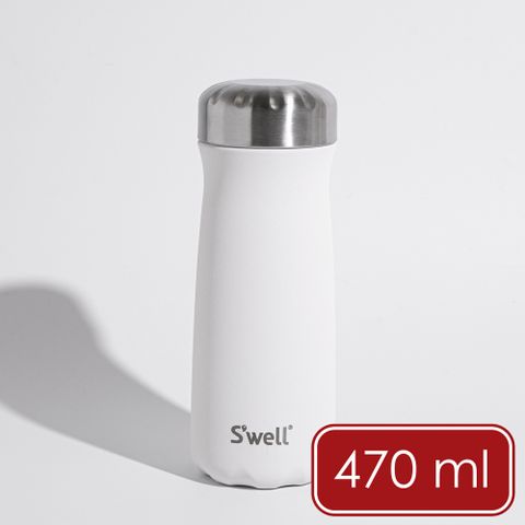 S'well 美國 Traveler不鏽鋼保溫瓶(雲朵白470ml) / 保溫杯 保冷保冰杯 水壺 環保杯 隨行杯