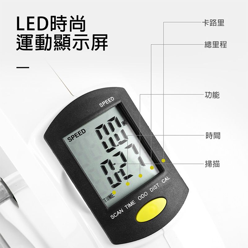  QIANHE 倩鶴 交換禮物 迷你踏步機 有氧健走機 腿部訓練器材 自動計數 轉速調節-白色