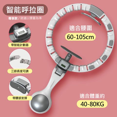 【安全不掉落、3節可調】智能計數呼拉圈