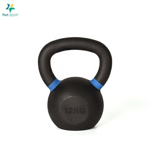 FunSport-馬克斯-12kg(藍)-經典鑄鐵壺鈴（kettlebell/ weight training/Gym equipment ）