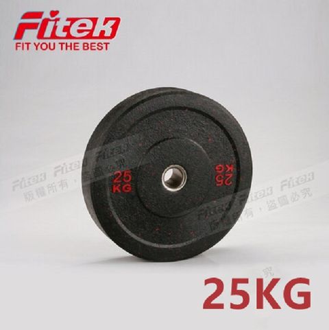 耐衝擊彈跳片IWF槓片規格/高級可摔防刮奧林匹克槓片/競技槓片-25KG【Fitek健身網】