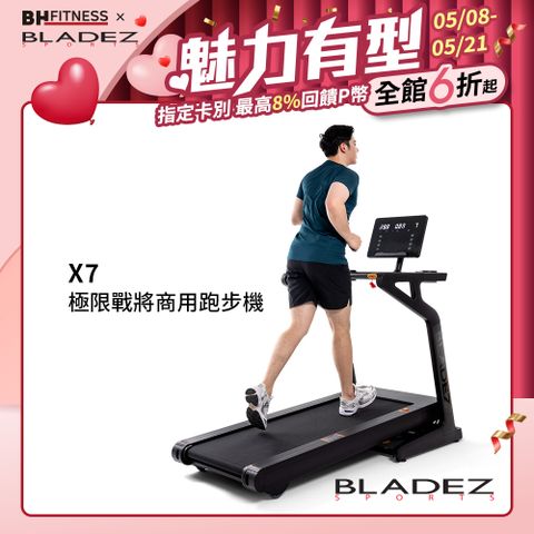 【BLADEZ】X7 極限戰將商用跑步機(高規格跑步機-支援運動APP)
