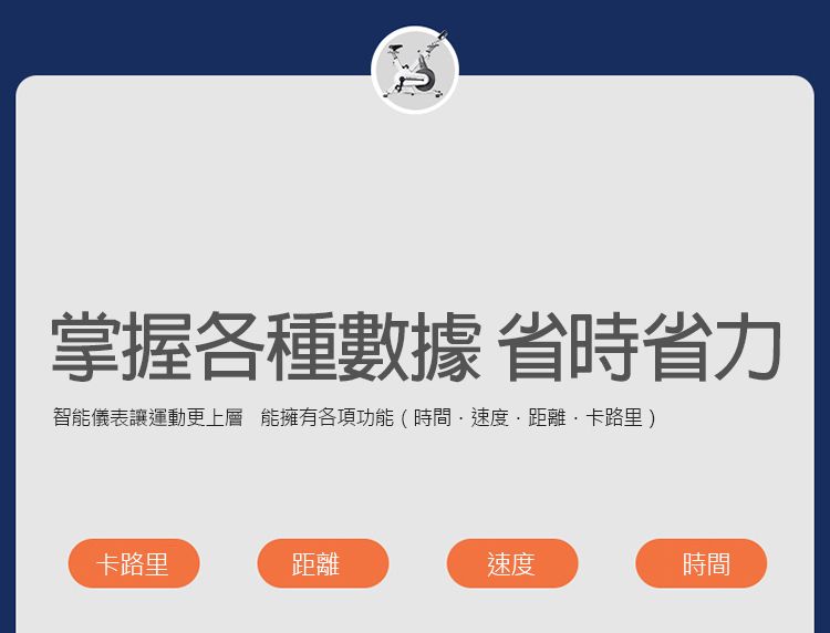 掌握各種數據 省時省力智能儀表讓運動更上層能擁有各項功能(時間速度距離卡路里)卡路里距離速度時間