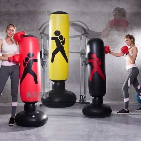 健身 不倒翁拳擊充氣柱 充氣沙包 拳擊 拳擊有氧 韻律拳擊 黃色款🔥 超級優惠中🔥