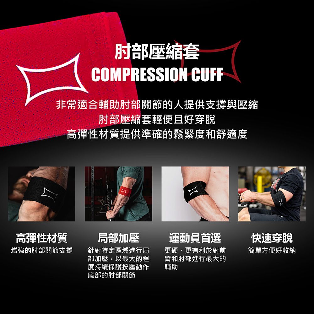  美國 Mark Bell Sling Shot  寬版肘部壓縮套 Biggie Compression Cuff