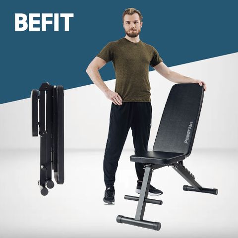 BEFIT 星品牌 台灣製造 美國摺疊健身椅 POWER ABS 重訓健身器材 (免組裝)