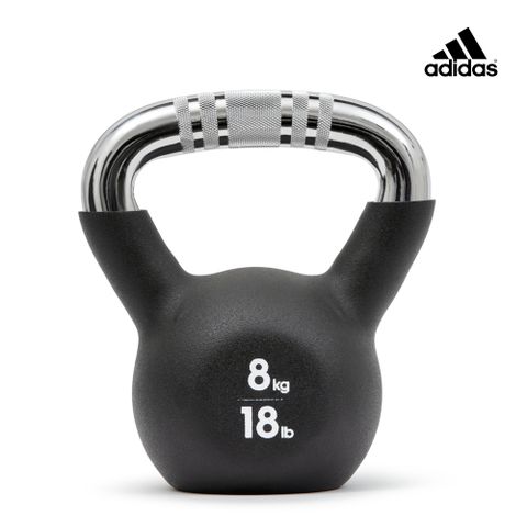 adidas 愛迪達【福利品】滾花鑄鐵壺鈴 (8Kg/18LB)