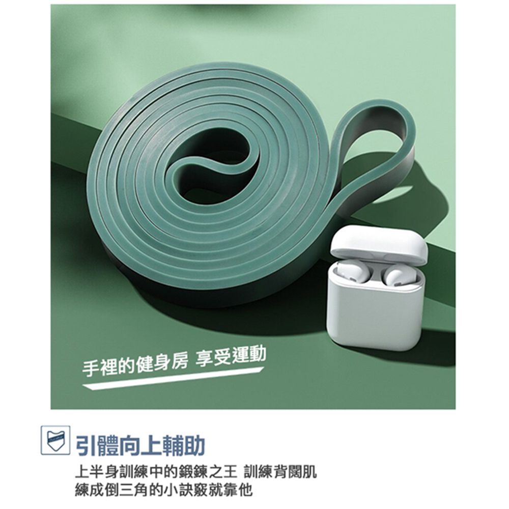 LEADER 多功能訓練環狀彈力帶 伸展輔助健身阻力帶 藍色(15-35磅)